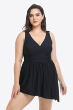 Load image into Gallery viewer, Plus Size Plunge Sleeveless Two-Piece Swimsuit
