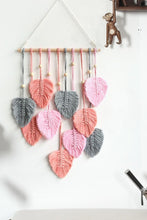 Load image into Gallery viewer, Macrame Leaf Bead Wall Hanging
