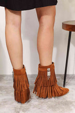 Load image into Gallery viewer, Legend Women&#39;s Tassel Wedge Heel Ankle Booties
