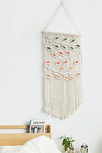 Load image into Gallery viewer, Contrast Leaf Fringe Macrame Wall Hanging
