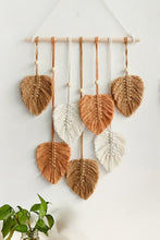 Load image into Gallery viewer, Macrame Leaf Bead Wall Hanging
