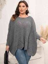 Load image into Gallery viewer, Plus Size Round Neck Batwing Sleeve Sweater
