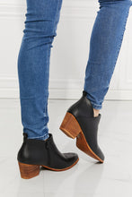 Load image into Gallery viewer, MMShoes Trust Yourself Embroidered Crossover Cowboy Bootie in Black
