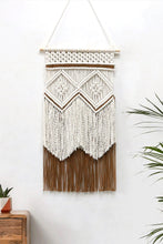 Load image into Gallery viewer, Two-Tone Handmade Macrame Wall Hanging
