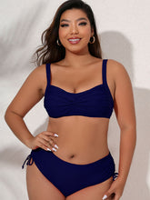 Load image into Gallery viewer, Plus Size Twist Front Tied Bikini Set
