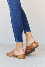 Load image into Gallery viewer, Weeboo Step Into Summer Criss Cross Wooden Clog Mule in Brown
