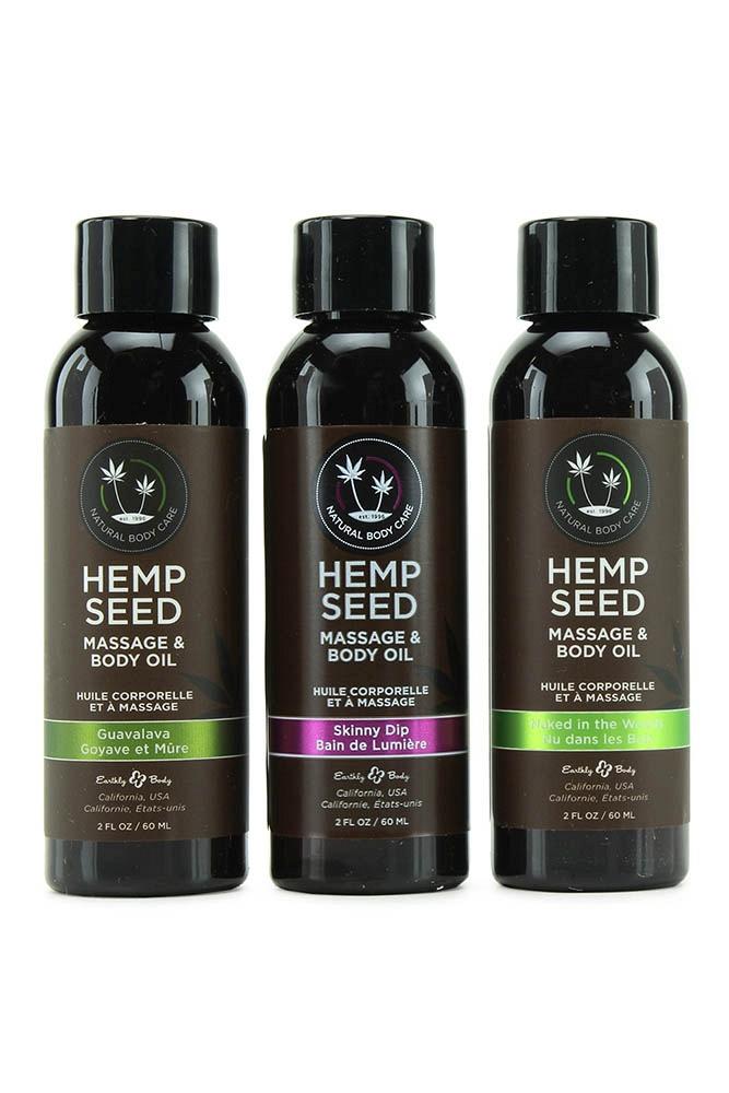 Hempseed Massage Oil Gift Set in 2oz/59mL x 3